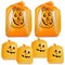 Juvale Pack of 6 Halloween Leaf Lawn Bags, Small and Medium Sized Pumpkin Leaf Bags - The Perfect Fall Lawn Outdoor Decoration, Orange